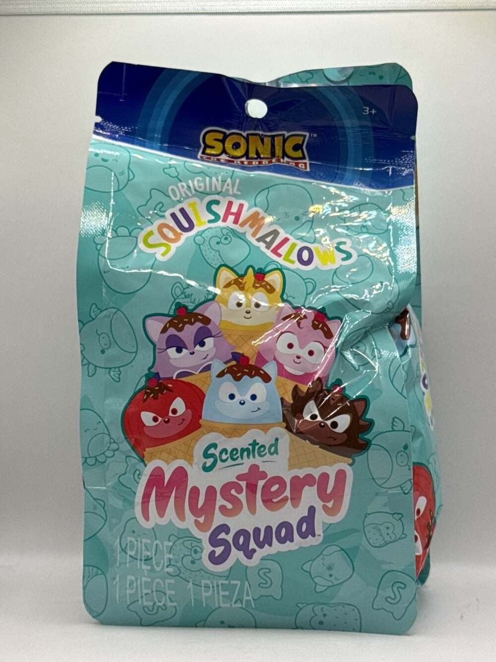 Squishmallows Sonic the Hedgehog Scented Mystery Squad Ice Cream Blind Bag Plush